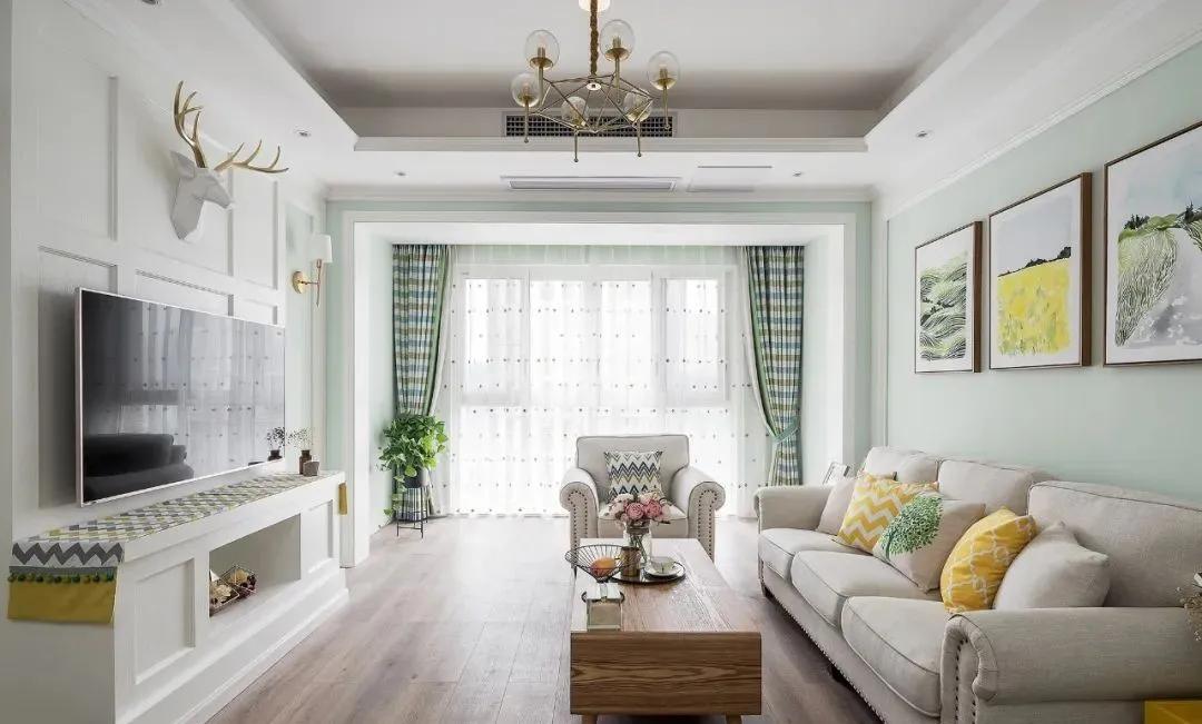 广州装修公司田园风格室内装修效果图-客厅 广州装修公司田园风格室内装修效果图-客厅