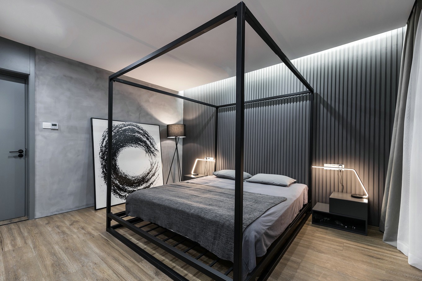 装修案例现代简约风格室内装修效果图-主卧 装修案例现代简约风格室内装修效果图-主卧