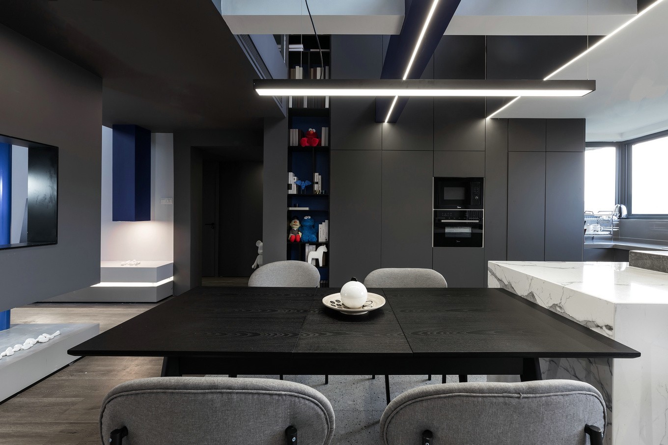 装修案例现代简约风格室内装修效果图-餐厅 装修案例现代简约风格室内装修效果图-餐厅